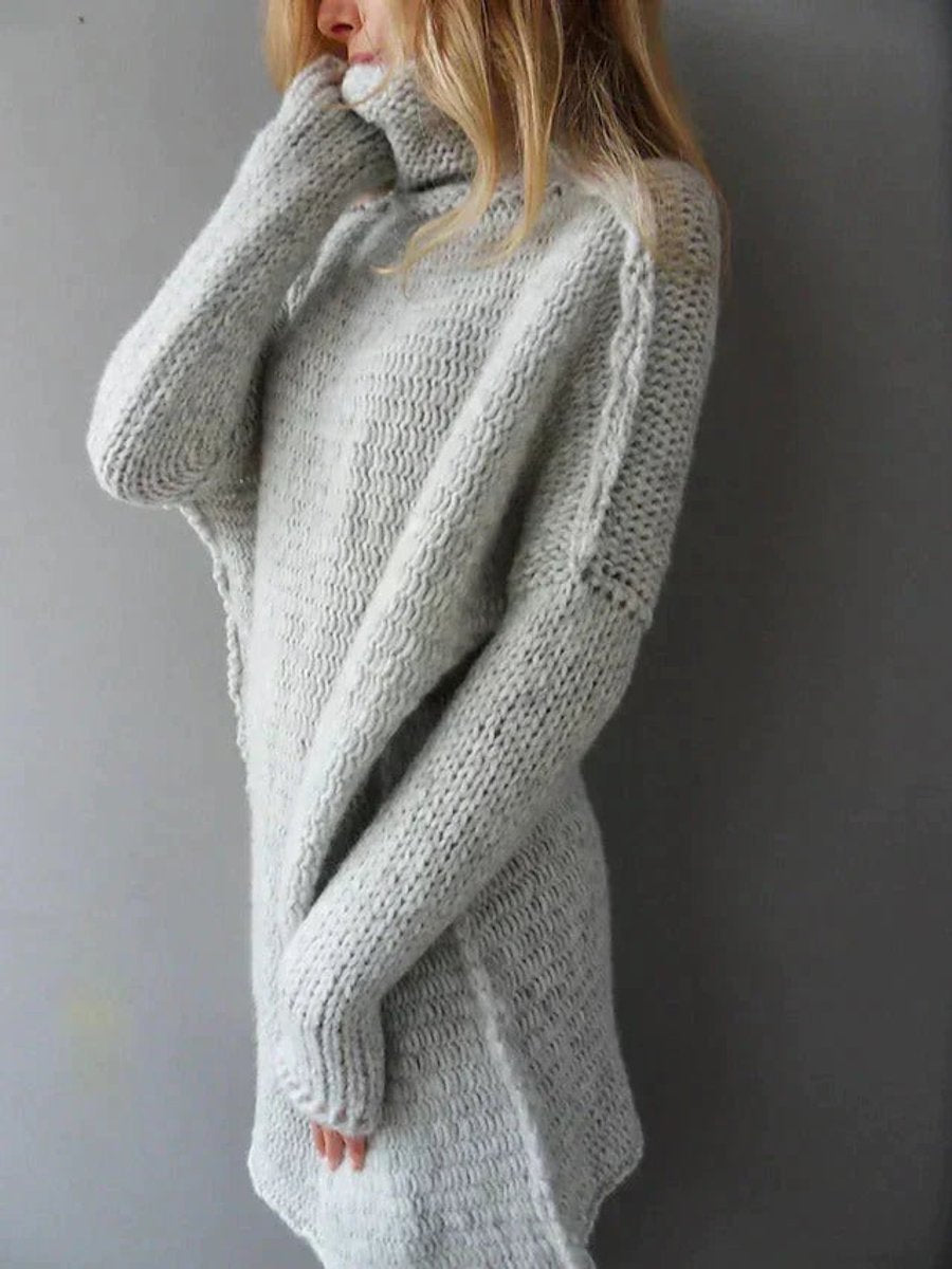 Olivia | Women's Oversized Chunky Knit Turtleneck Sweater - view 3