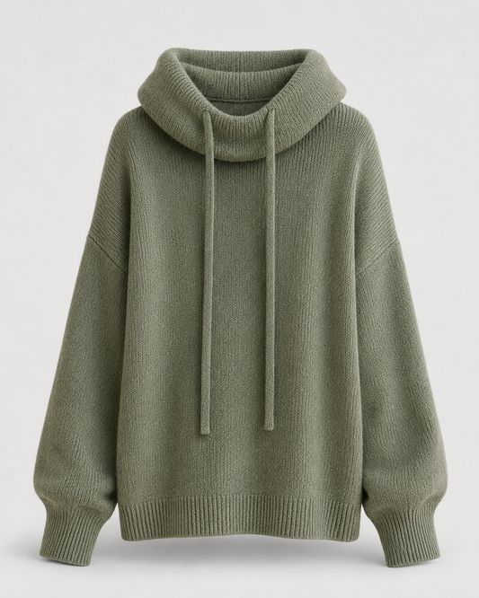 Kuscheliger Pullover mit Stehkragen – Vorderansicht