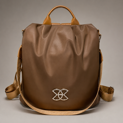 Wandelbarer Rucksack aus veganem Leder – Detailansicht