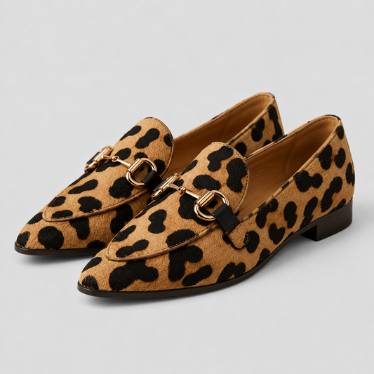 Spitze Loafer im Leoparden-Look – Paar