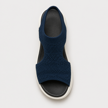 Sportliche Strick-Sandalen – Detailansicht