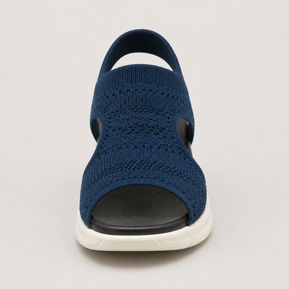 Sportliche Strick-Sandalen – Seitenansicht