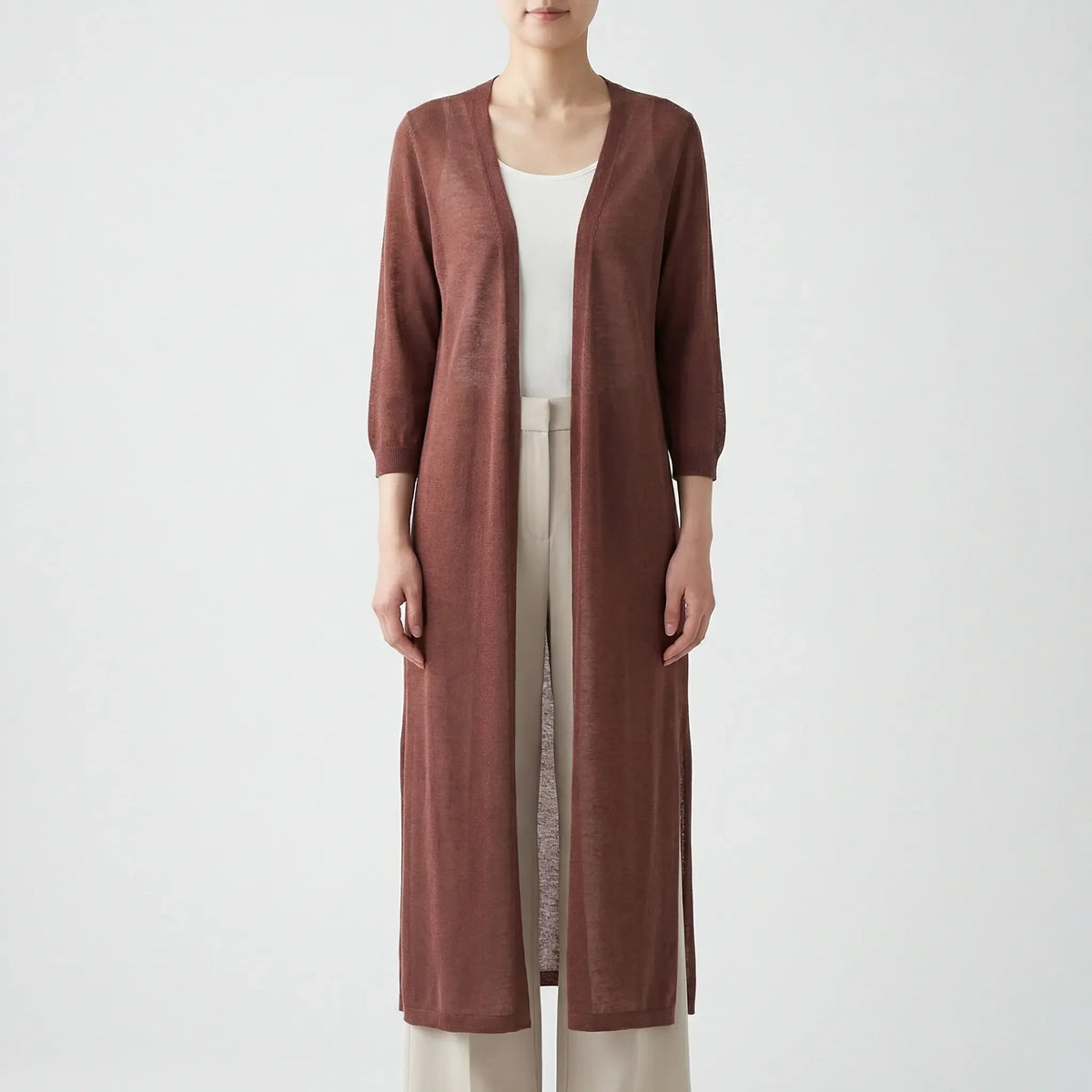 Flowing casual cardigan - Sandy - view 4