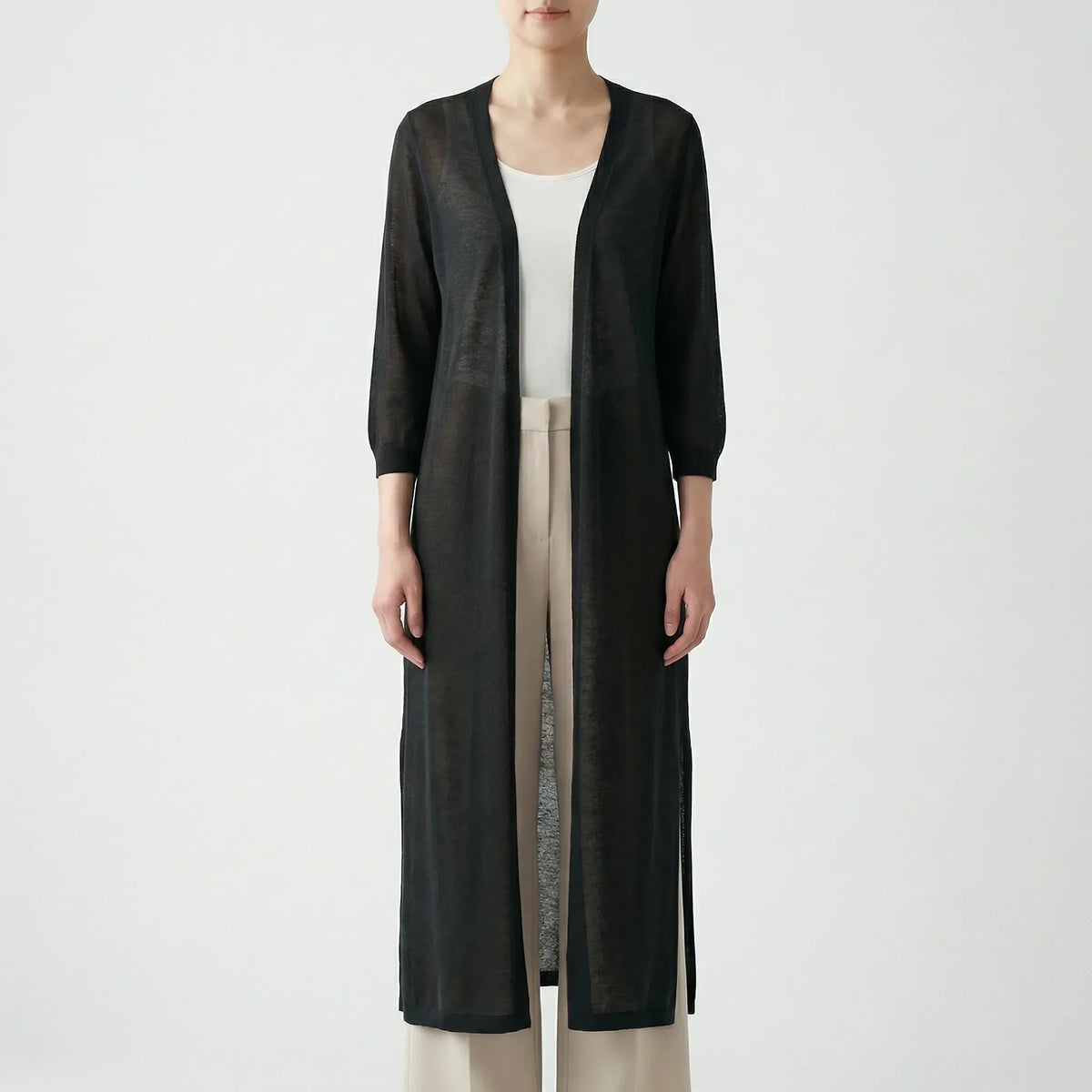 Flowing casual cardigan - Sandy - view 6