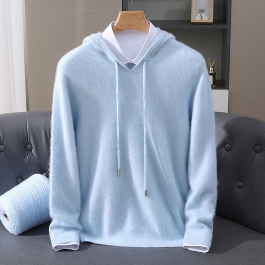Sebastian | Men's Cashmere Hooded Pullover Knit Sweater - view 1