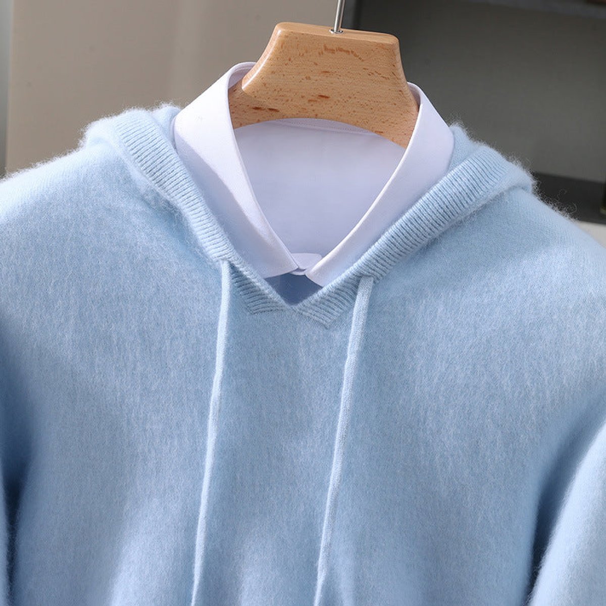Sebastian | Men's Cashmere Hooded Pullover Knit Sweater - view 2