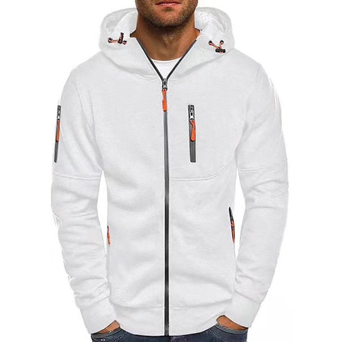 Benjamin | Men's Zip-Up Hooded Knit Sweater Fleece Pullover Hoodie - view 1