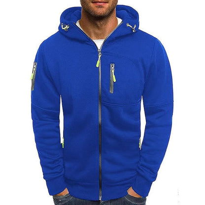 Benjamin | Men's Zip-Up Hooded Knit Sweater Fleece Pullover Hoodie - view 6