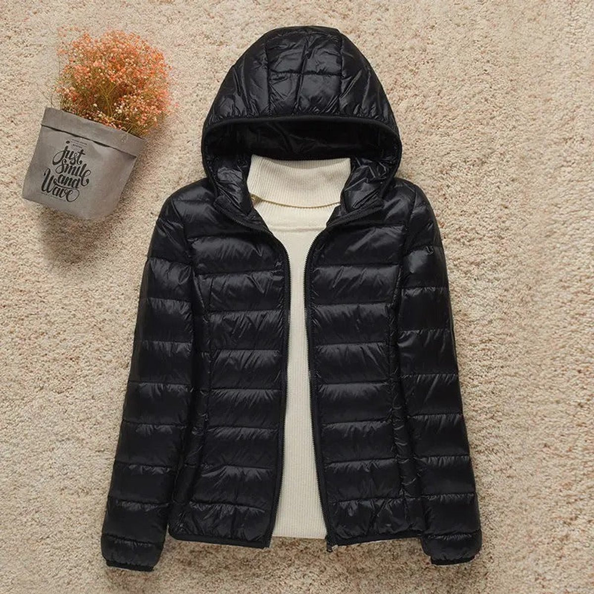 Eleanor | Women's Lightweight Hooded Quilted Jacket Packable Puffer - view 4