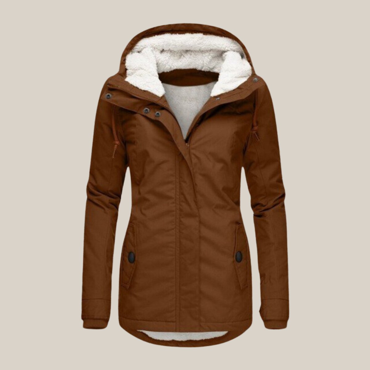 Harper | Women's Sherpa-Lined Hooded Quilted Jacket Fleece Winter Coat - view 5